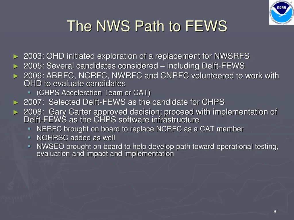 the nws path to fews