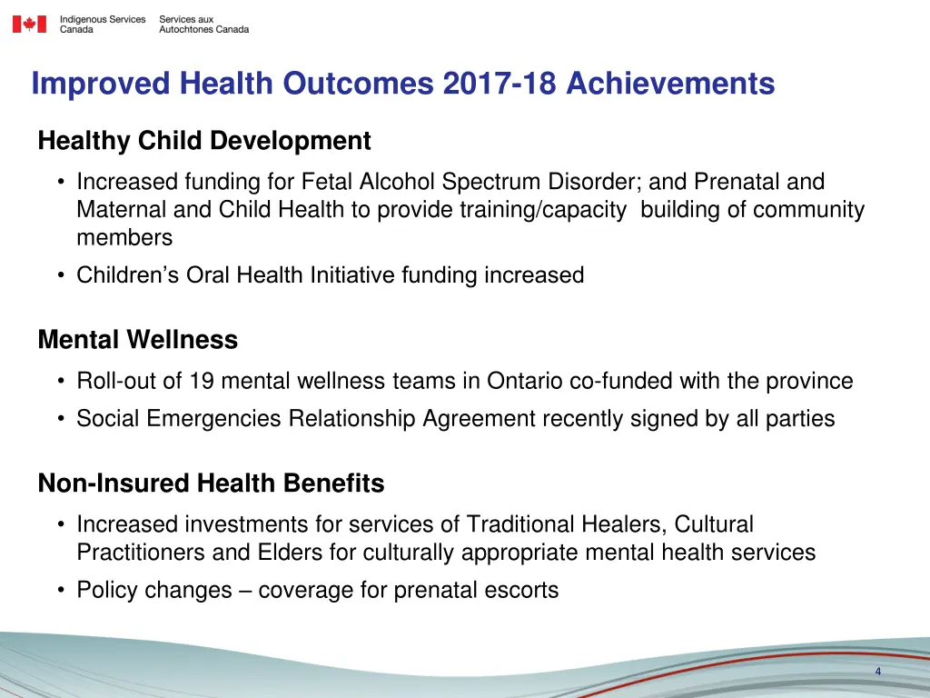 improved health outcomes 2017 18 achievements