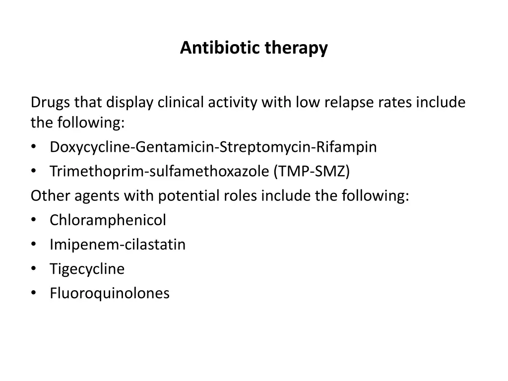 antibiotic therapy