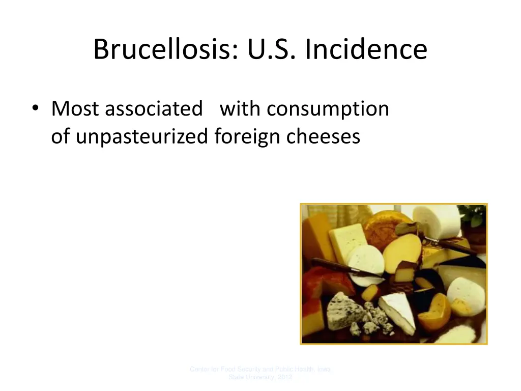 brucellosis u s incidence