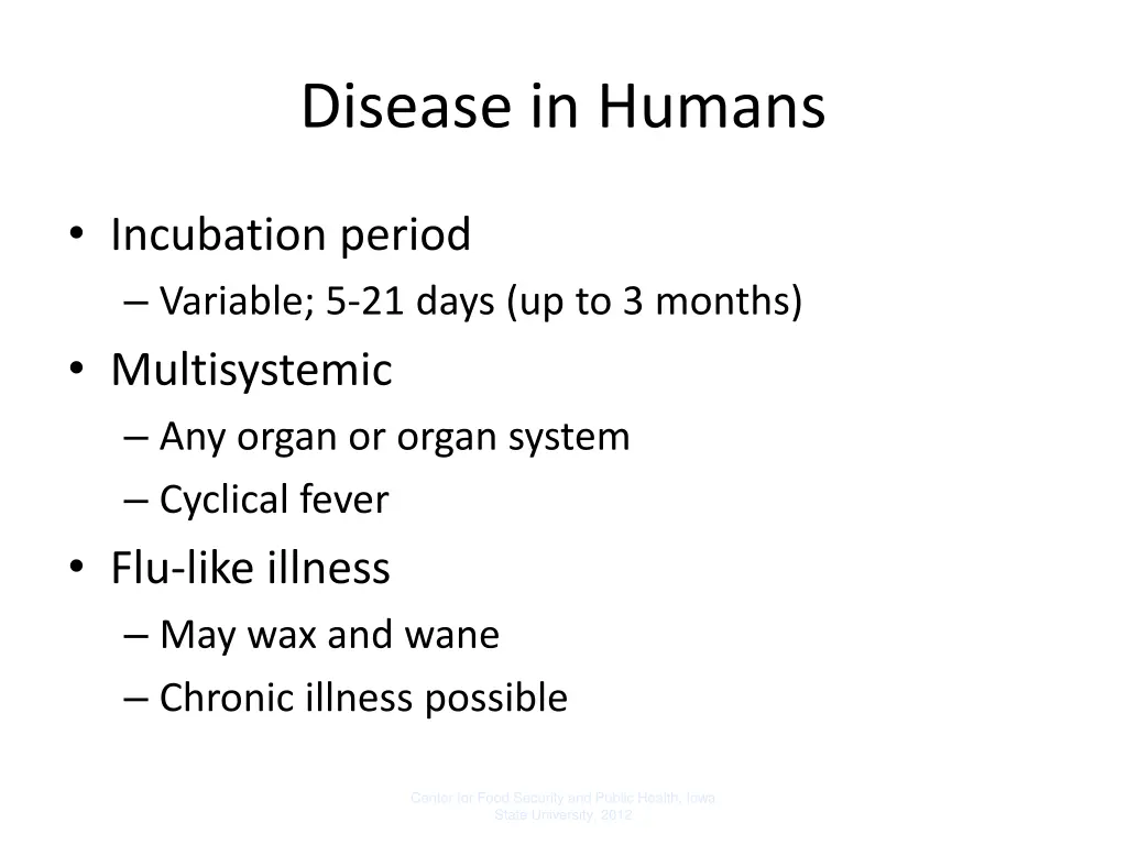 disease in humans