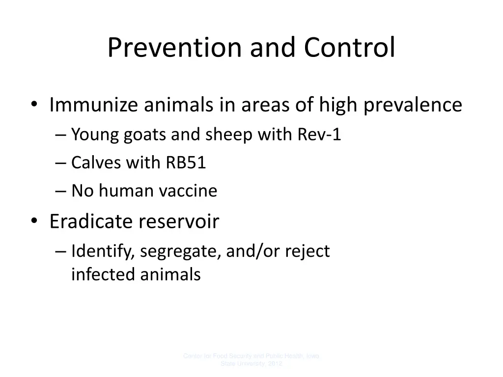 prevention and control 2