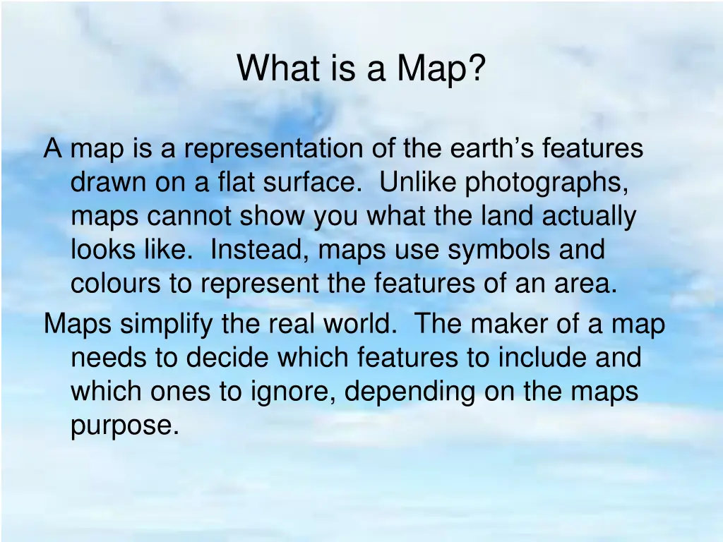 what is a map 1