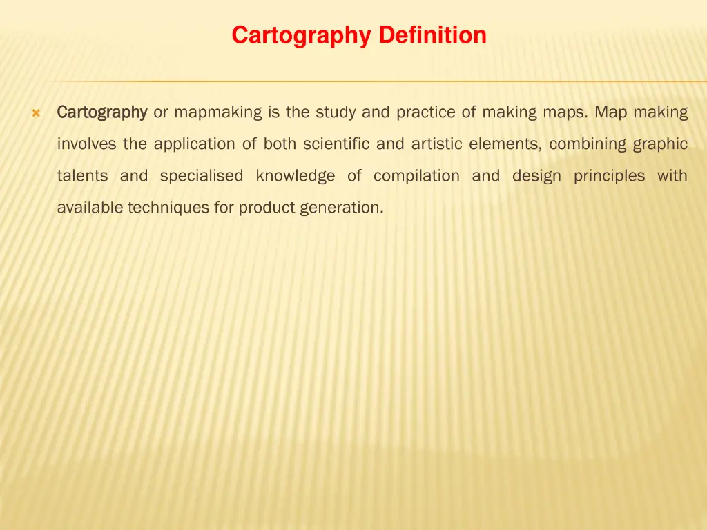 cartography definition