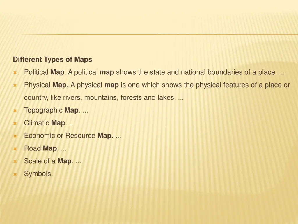 different types of maps