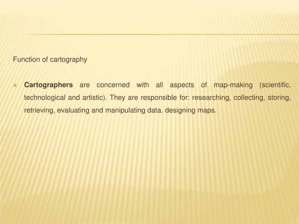 function of cartography