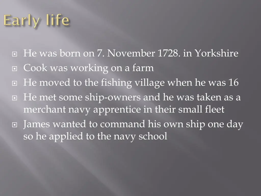 he was born on 7 november 1728 in yorkshire cook