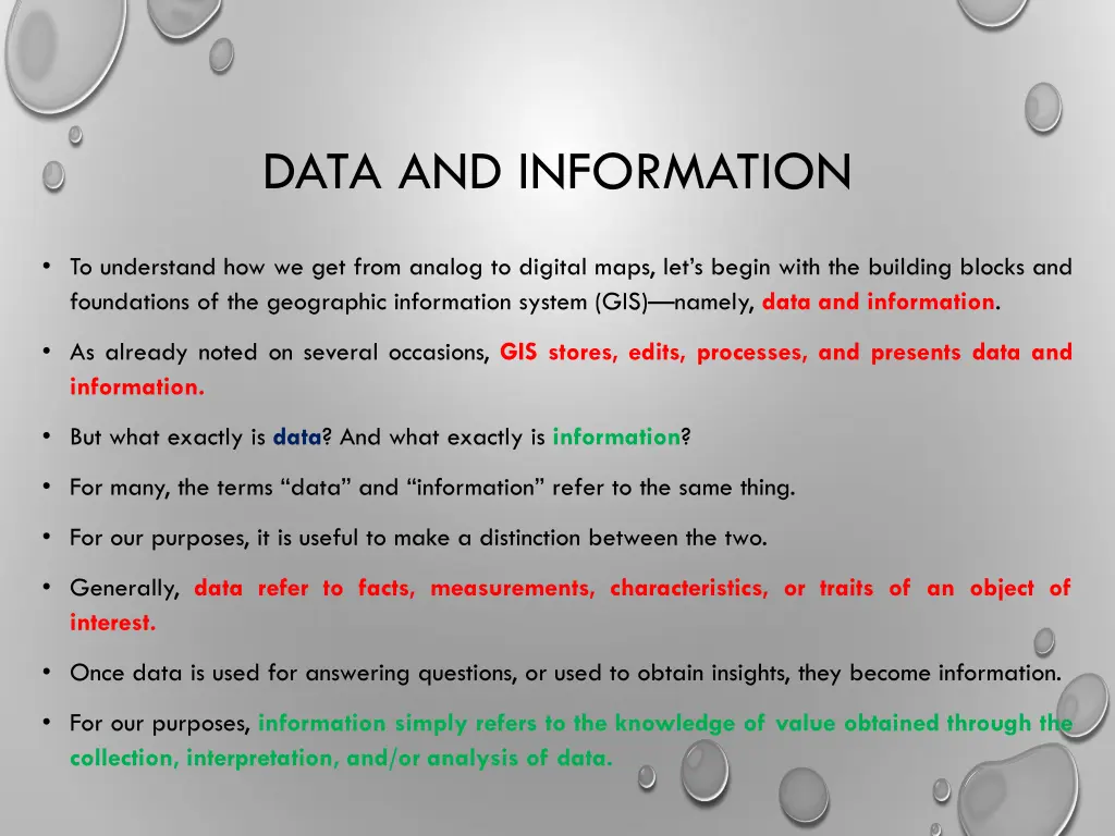 data and information