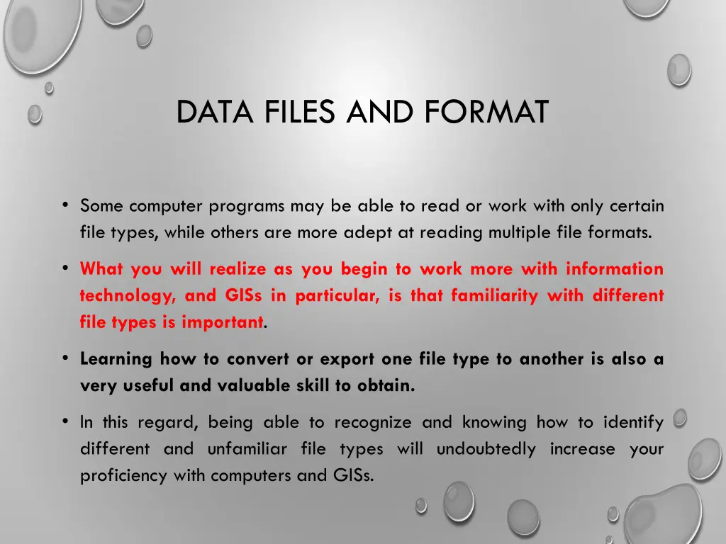 data files and format 1