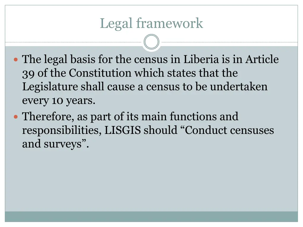 legal framework