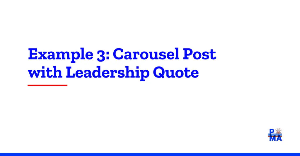 example 3 carousel post with leadership quote