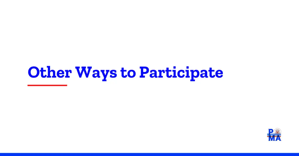 other ways to participate
