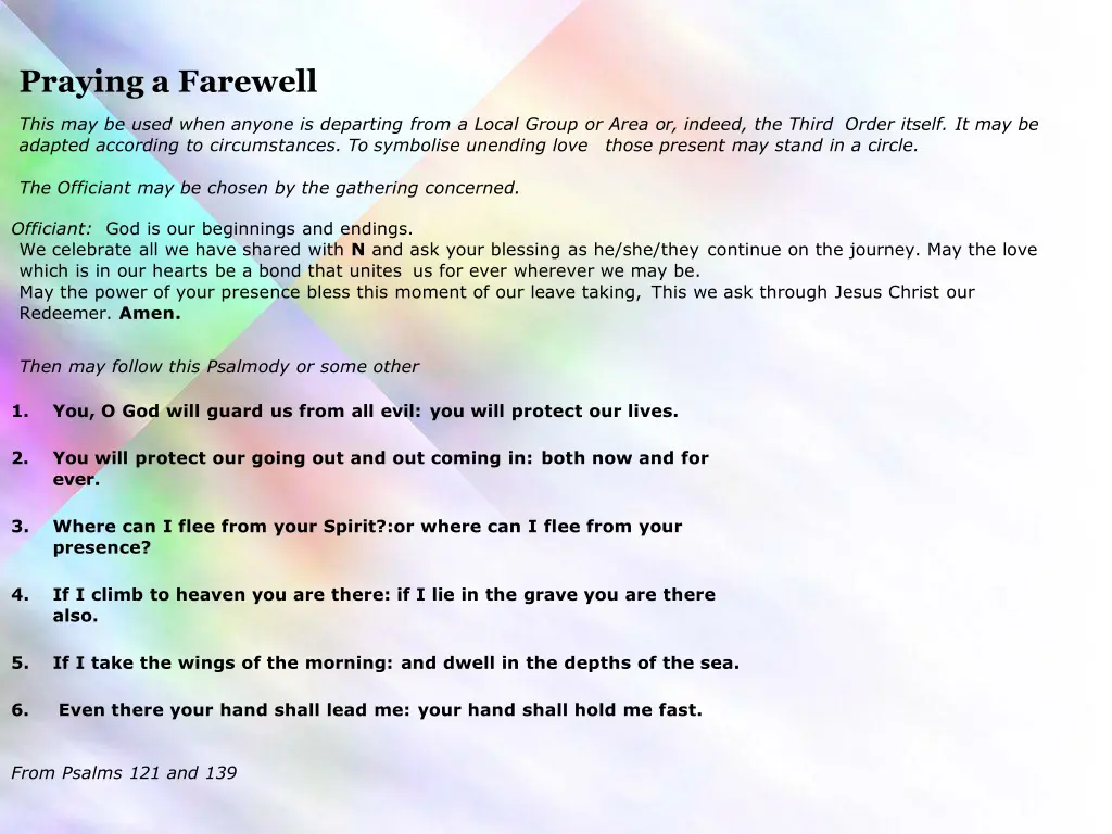 praying a farewell 1