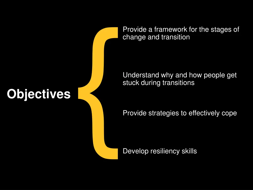 provide a framework for the stages of change