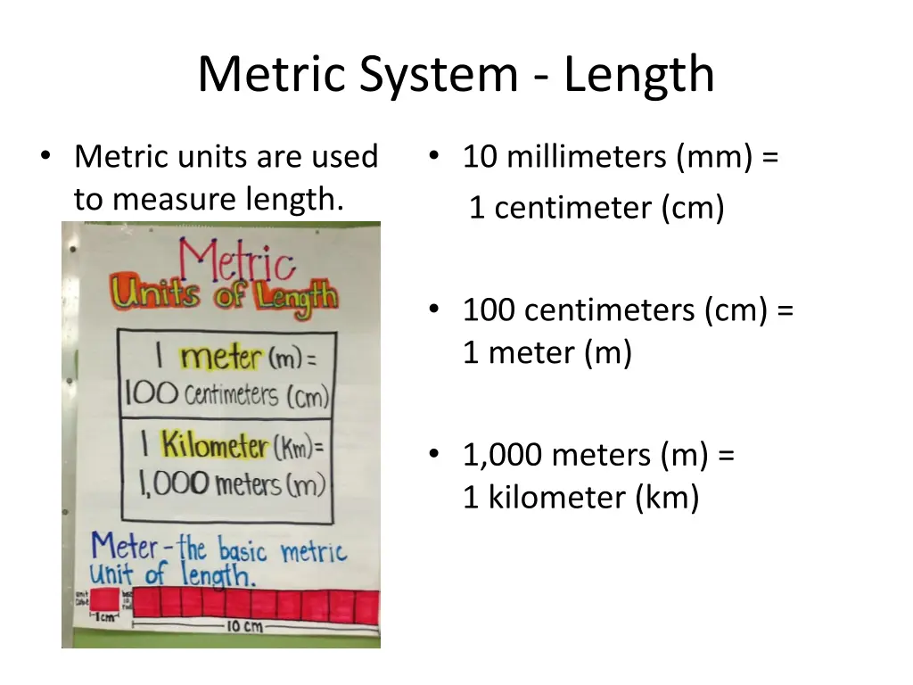 metric system length