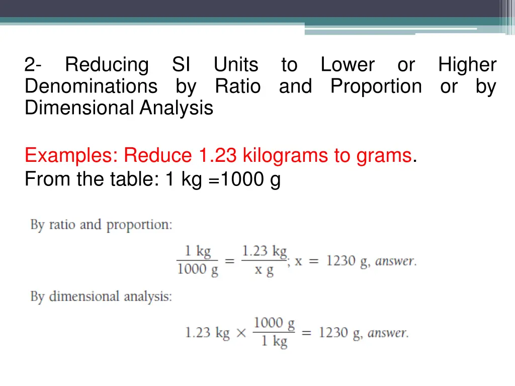 2 reducing si units to lower or higher