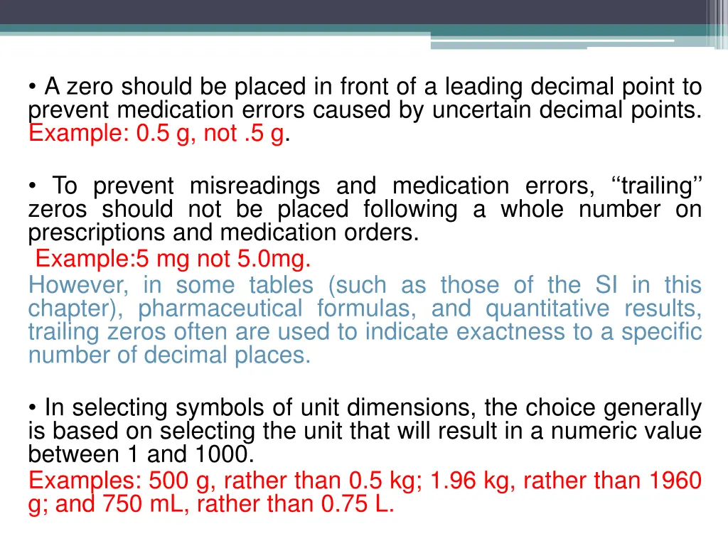 a zero should be placed in front of a leading