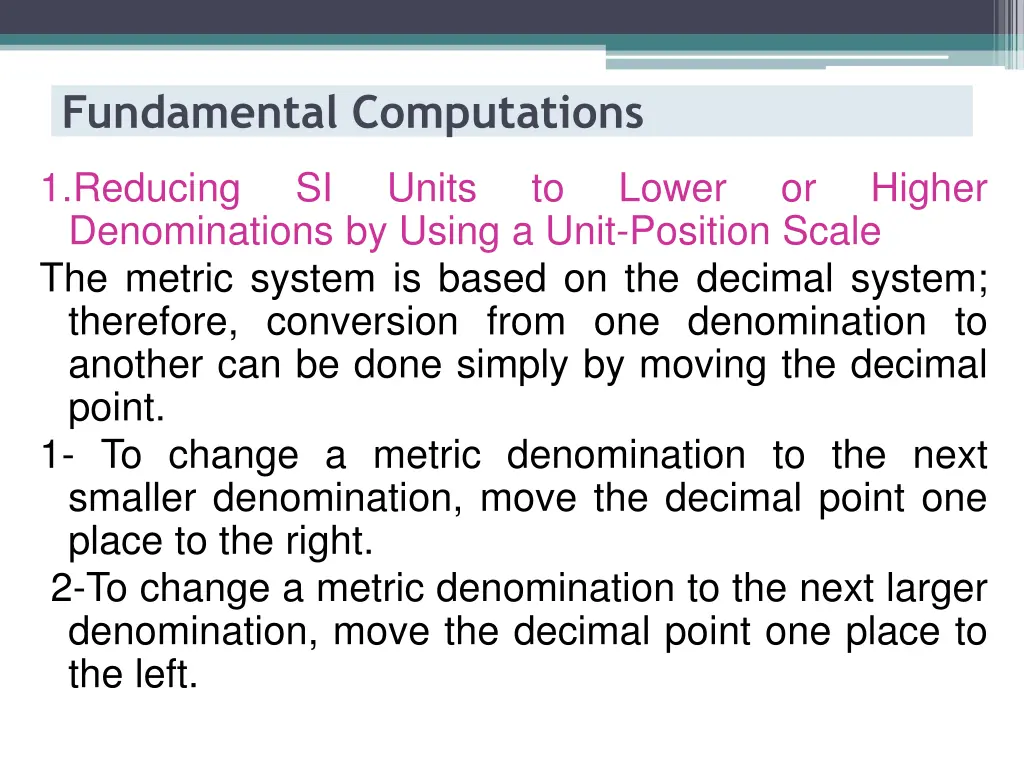 fundamental computations