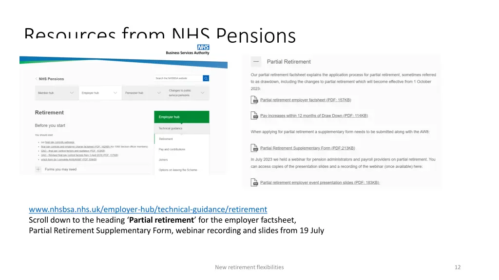resources from nhs pensions