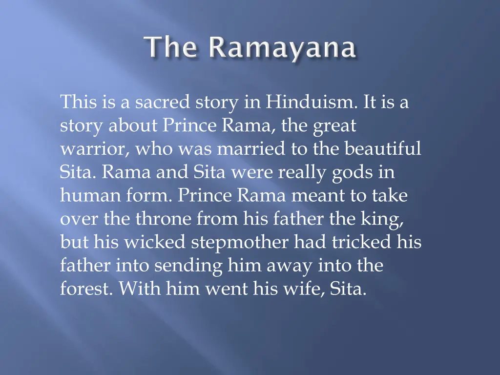 this is a sacred story in hinduism it is a story