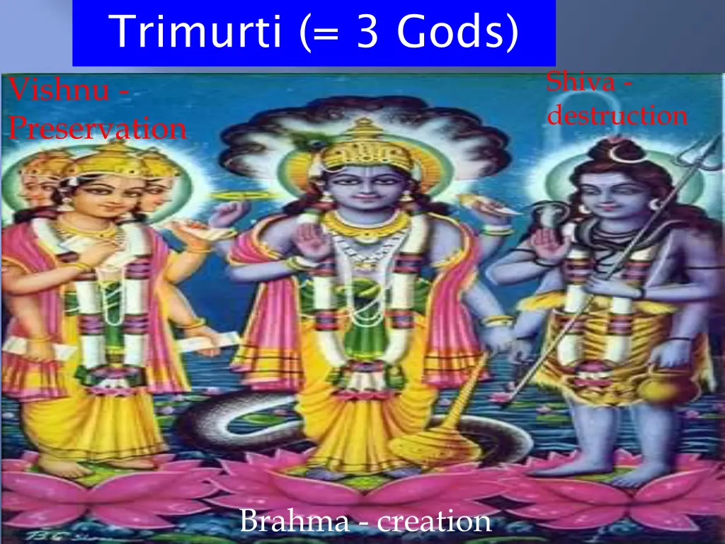 trimurti 3 gods vishnu preservation