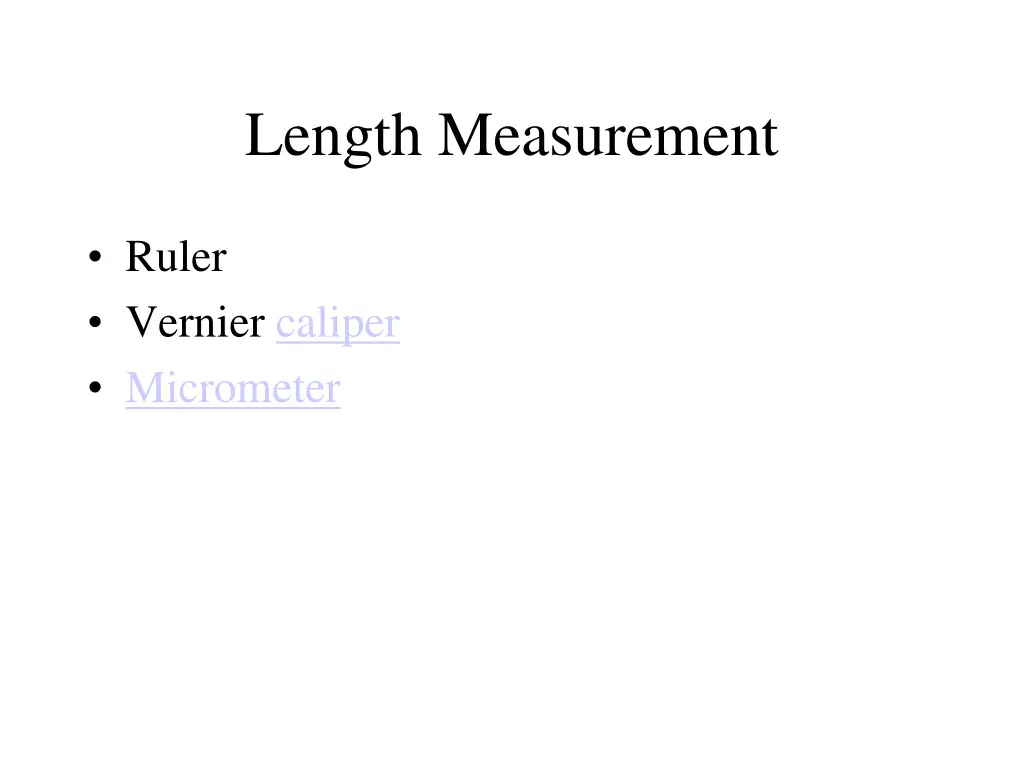 length measurement