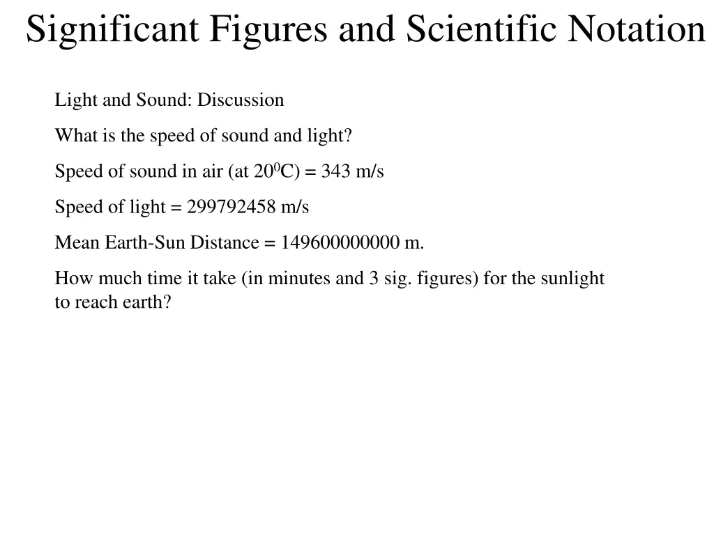 significant figures and scientific notation