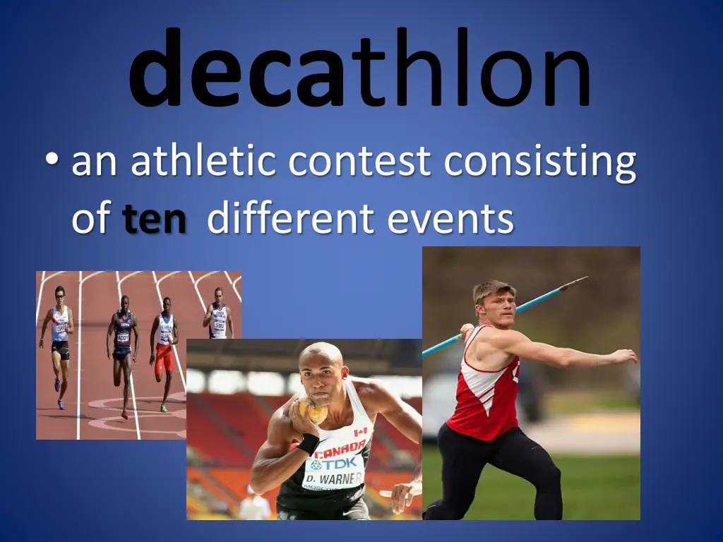 deca thlon an athletic contest consisting