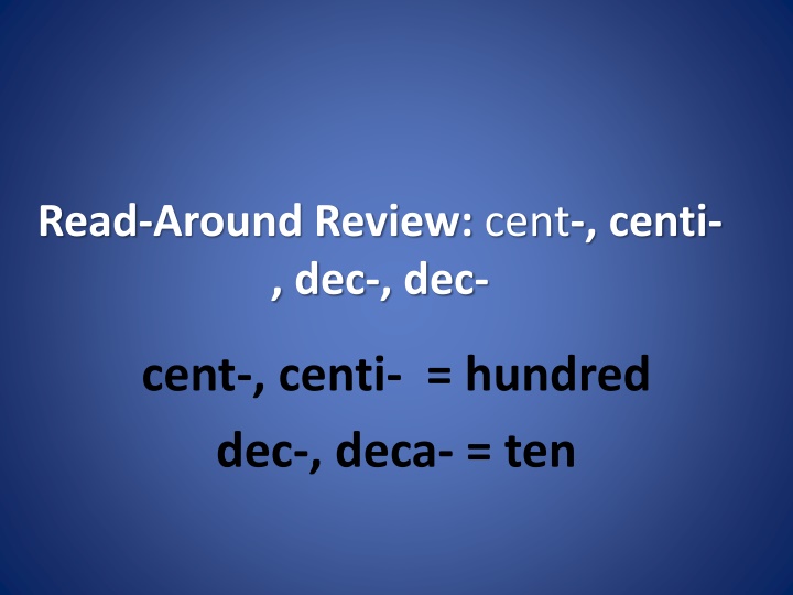 read around review cent centi dec dec