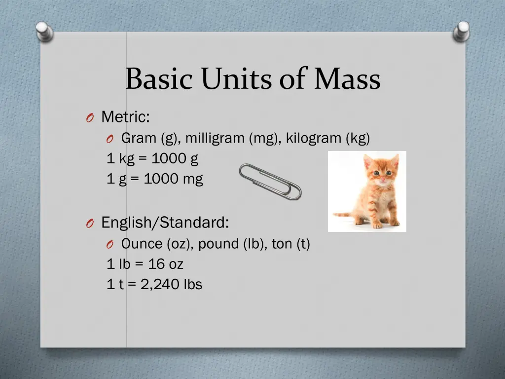 basic units of mass