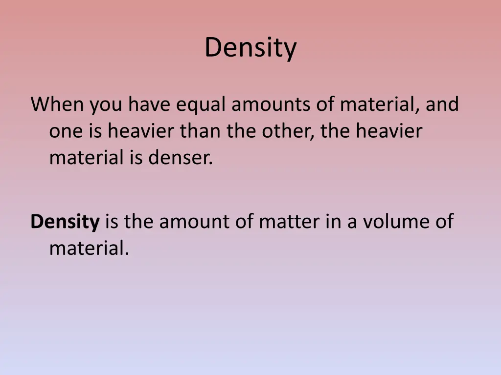 density 1