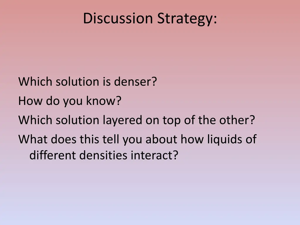 discussion strategy