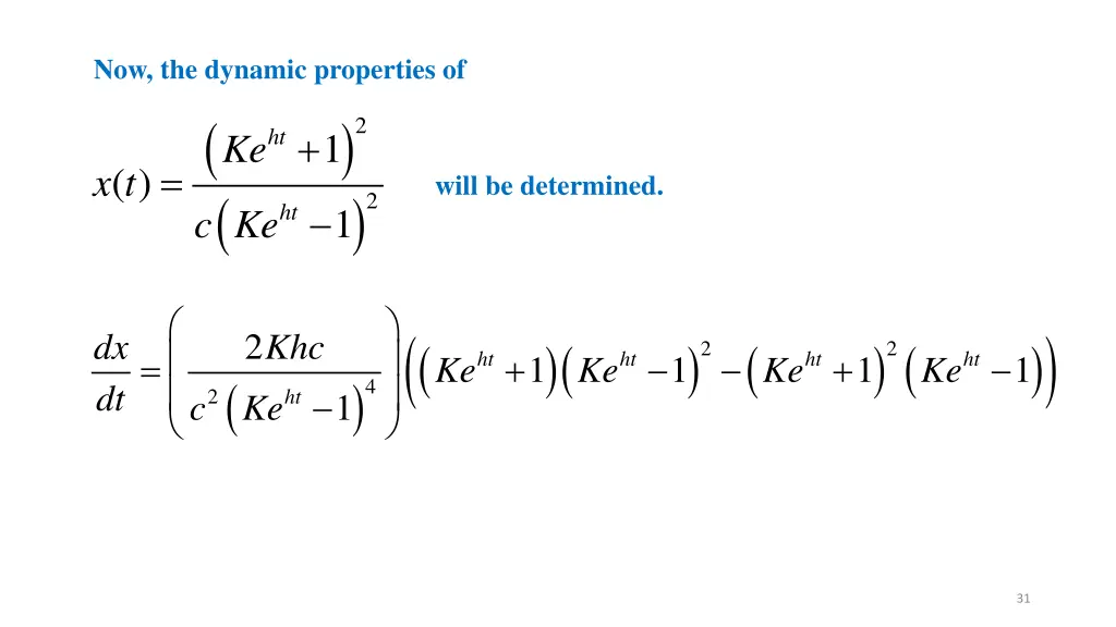 now the dynamic properties of c ke