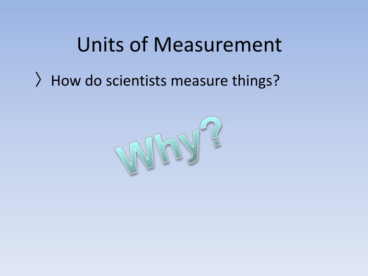 units of measurement