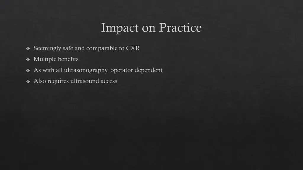 impact on practice