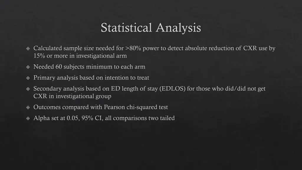 statistical analysis