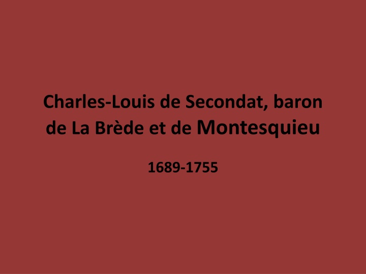 charles louis de secondat baron