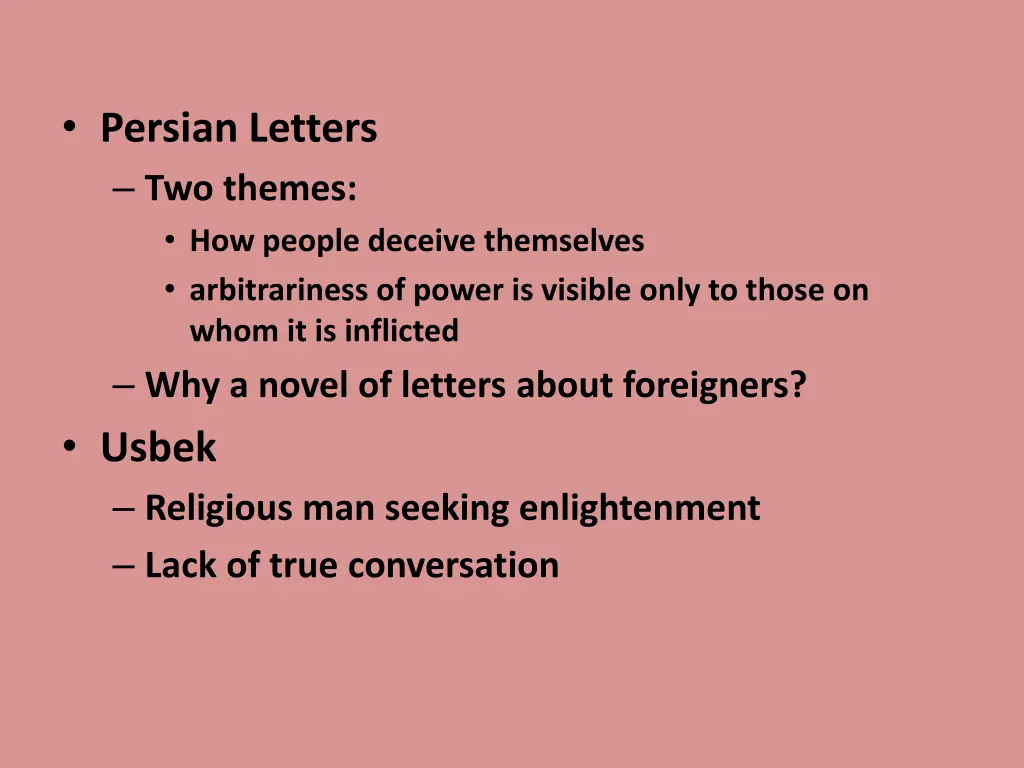 persian letters two themes how people deceive