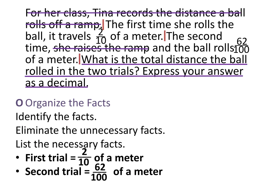 for her class tina records the distance a ball