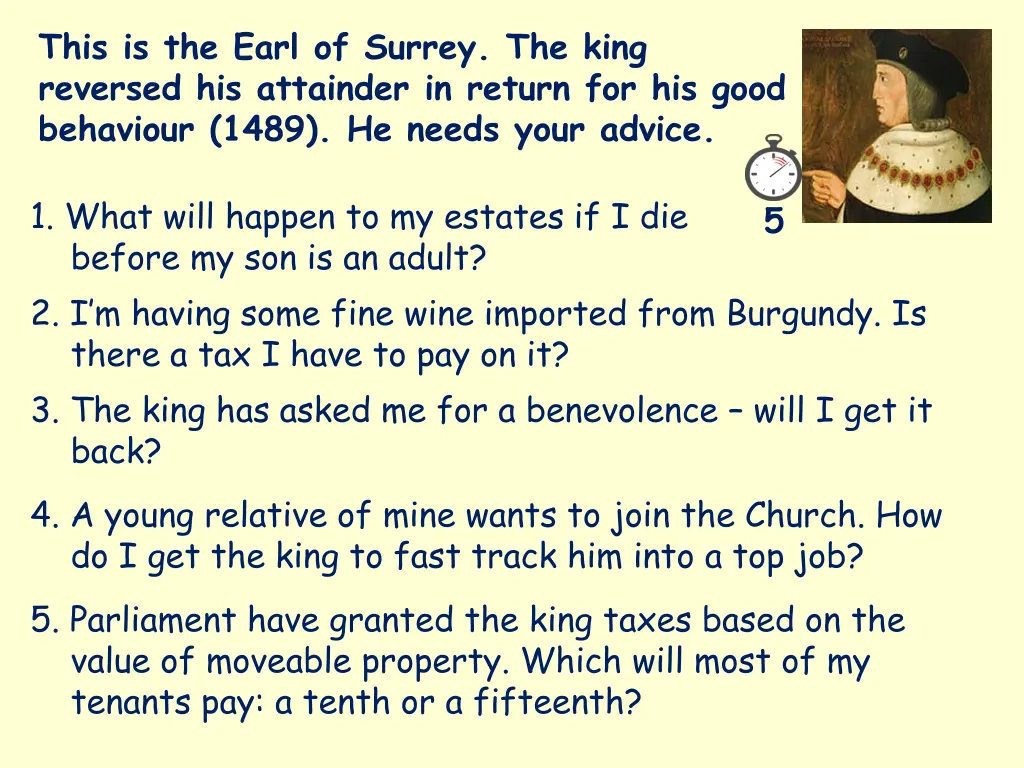 this is the earl of surrey the king reversed