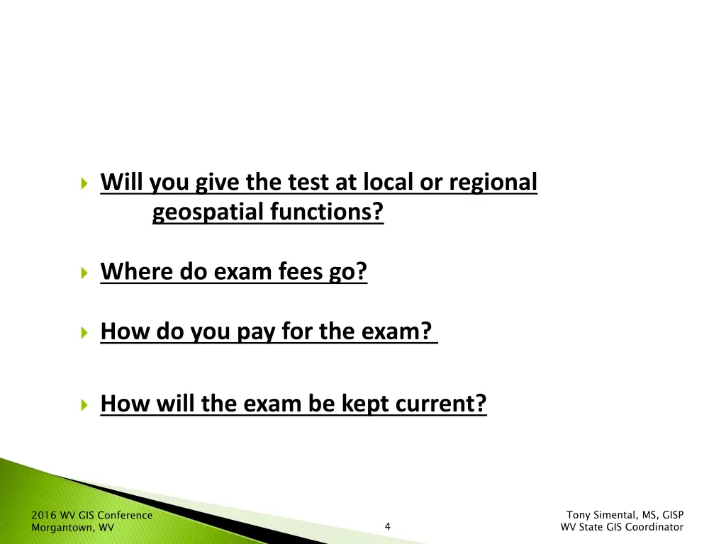 will you give the test at local or regional