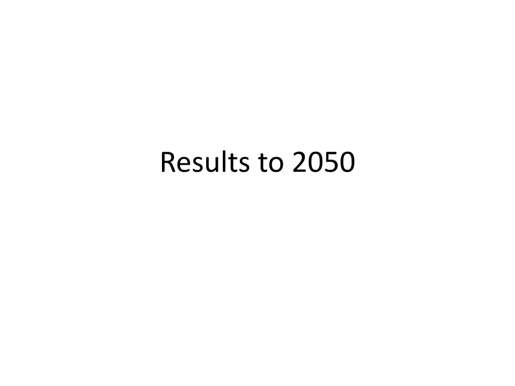 results to 2050