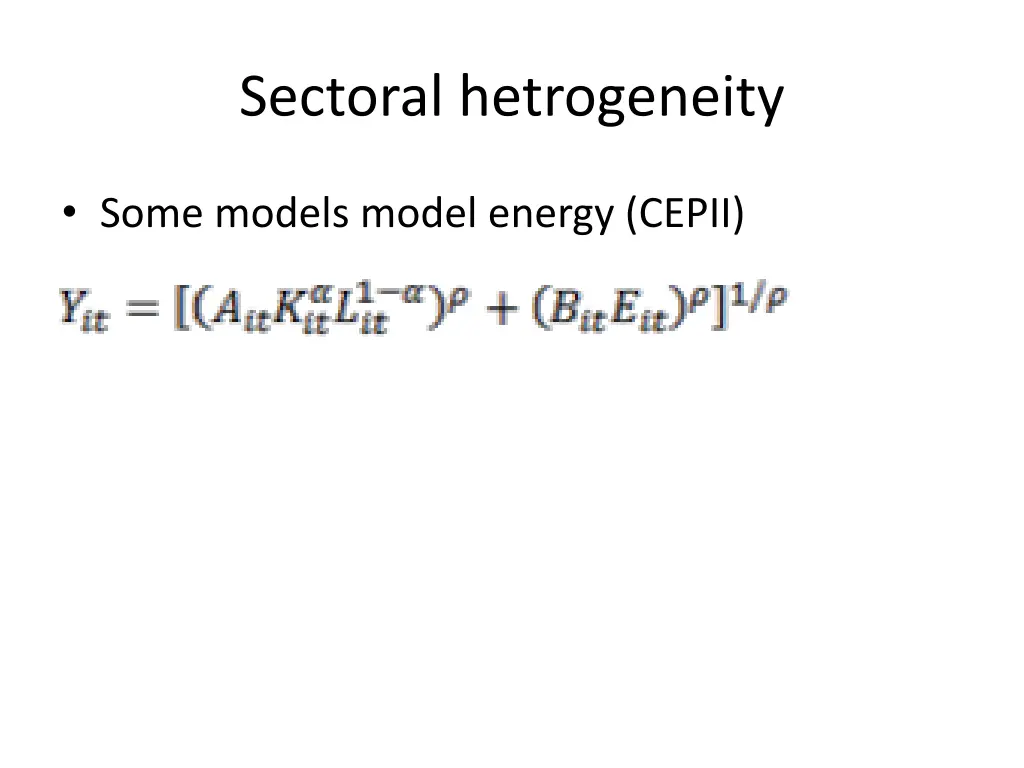 sectoral hetrogeneity