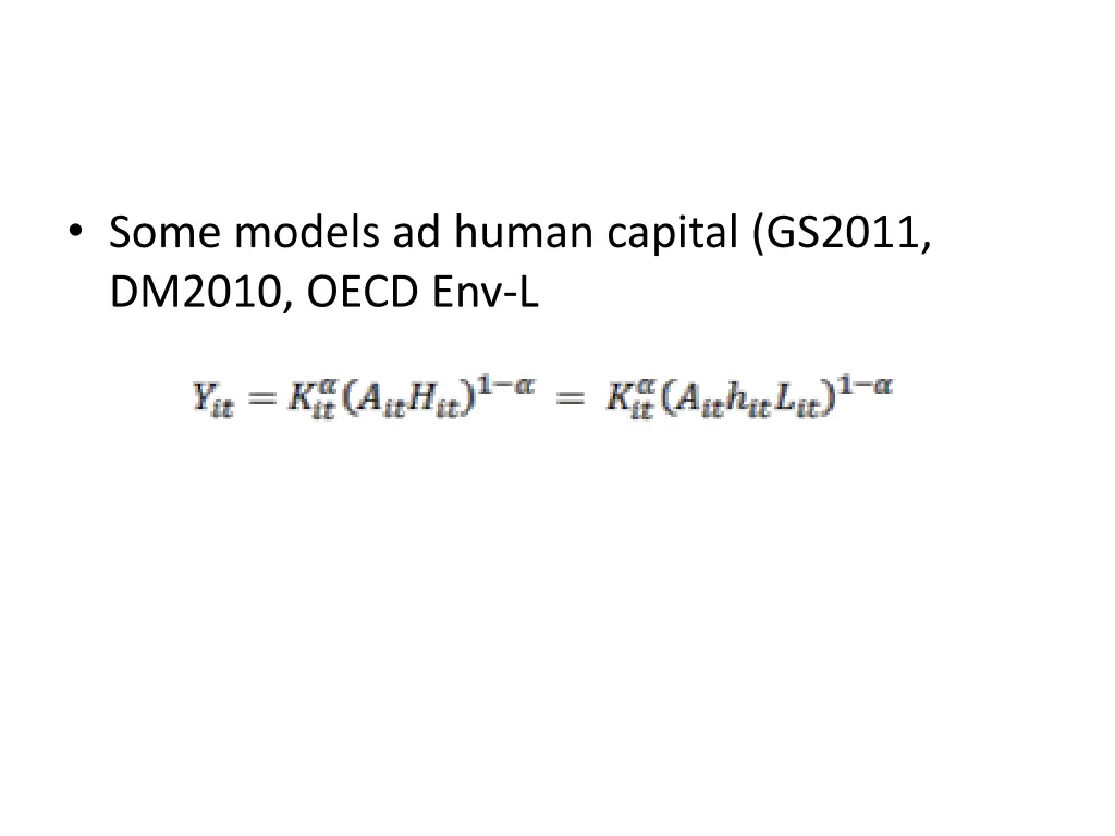 some models ad human capital gs2011 dm2010 oecd