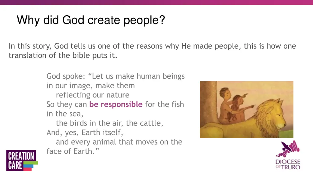 why did god create people