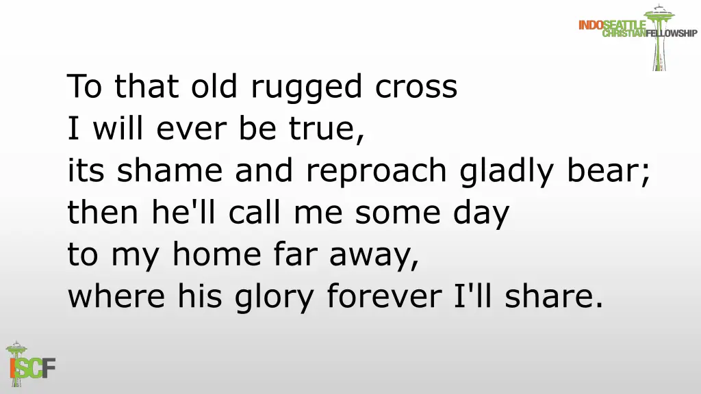 to that old rugged cross i will ever be true