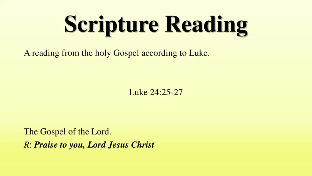 scripture reading