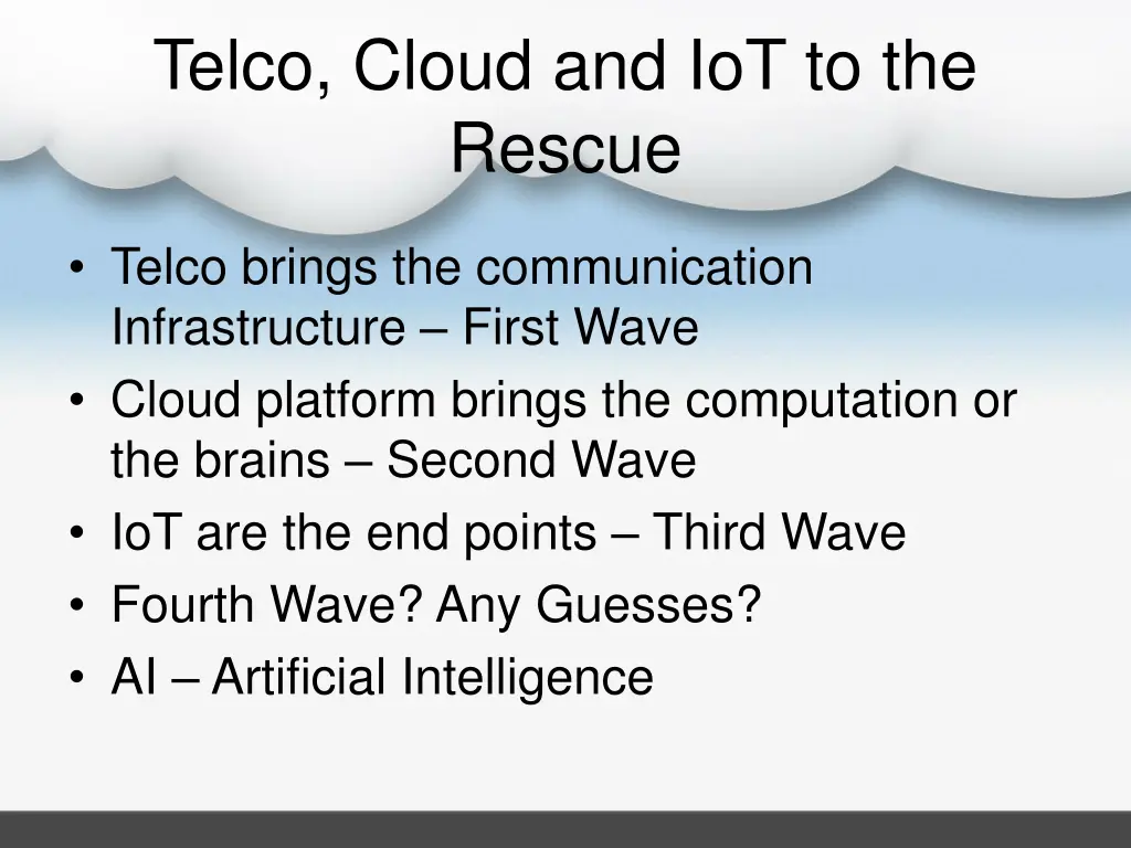 telco cloud and iot to the rescue