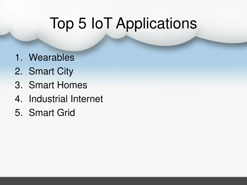 top 5 iot applications