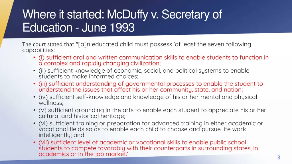 where it started mcduffyv secretary of education 1